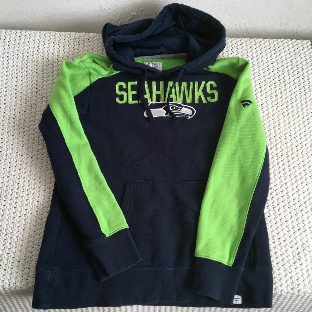 SEATTLE SEAHAWKS EMBROIDERED HOODIE SWEATSHIRT SIZE S-P-CH